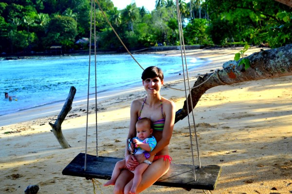 Swinging at Pasir beach