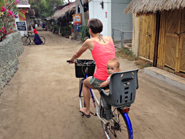 Cycling the main road