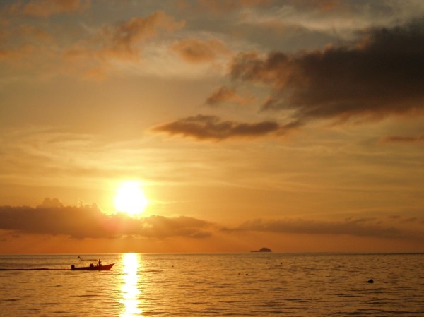 Evening view from the Nazri's beach