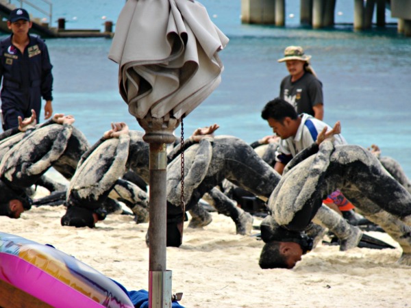 Malaysian Navy on the Beach