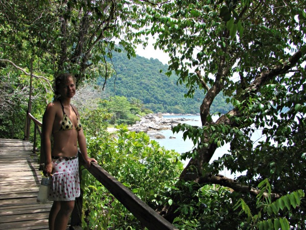 Walk to the Perhentian Island resort Beach