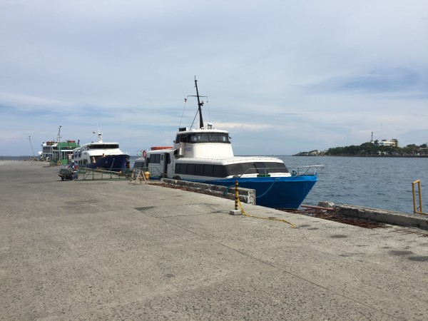 Arriving at Dumaguete port