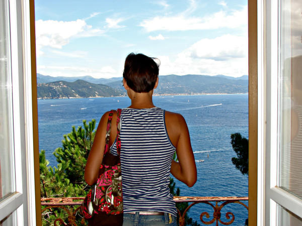 View from a window in Portovenere, Italy