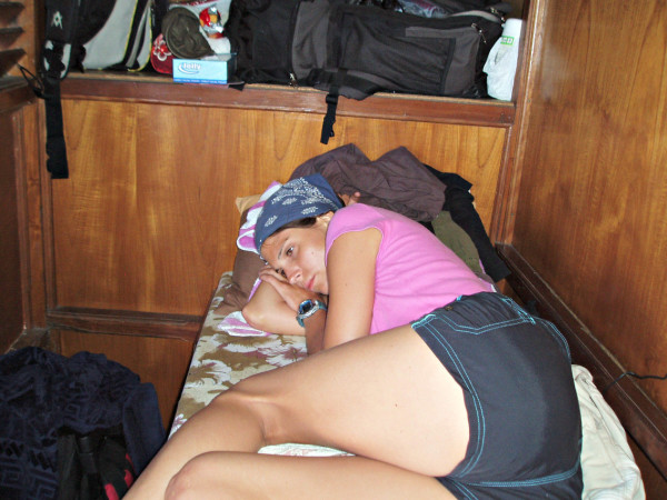 ...has turned out as one of the worst food poisoning for Tina on the boat to Flores in Indonesia