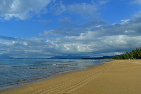 14 km long stretch of a white sand