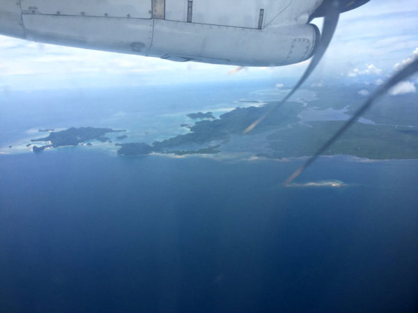 Starting our descent to to Siargao Island