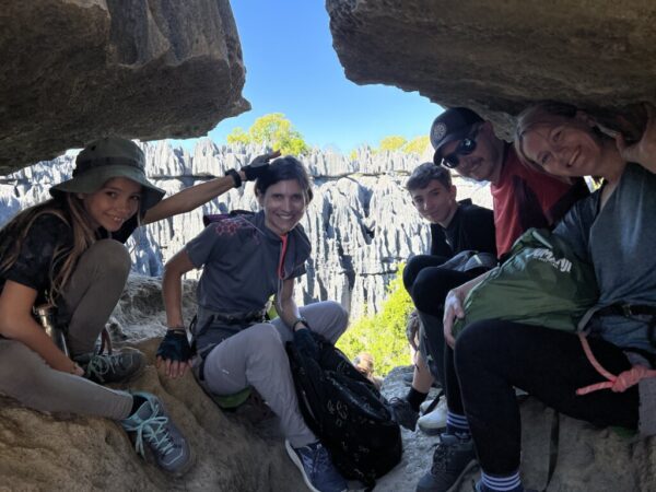 Quick rest at the top of Tsingy