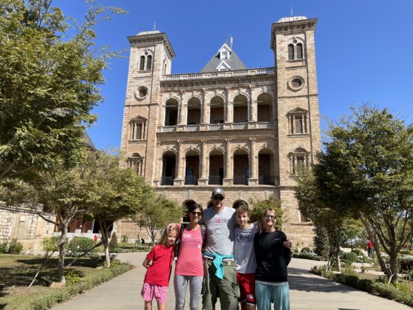 In front of the Queen's Palace